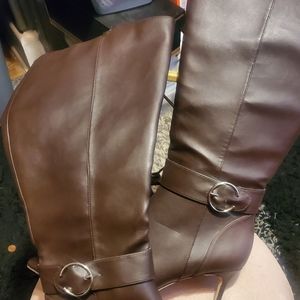 Womens Nine West Brown Leather Boots